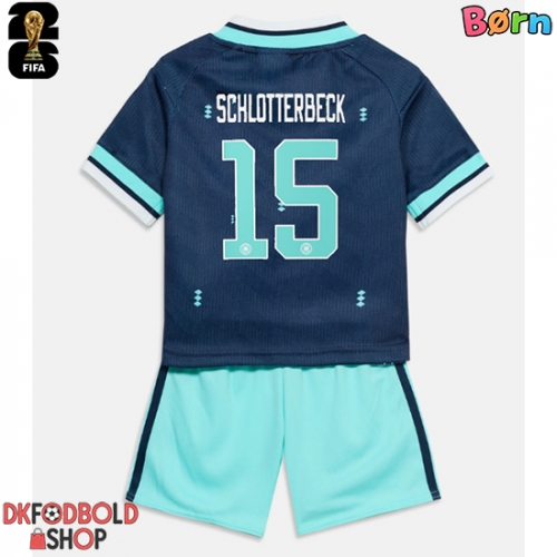 Tyskland Nico Schlotterbeck #15 Udebanesæt Børn VM 2026 Kort ærmer (+ korte bukser)